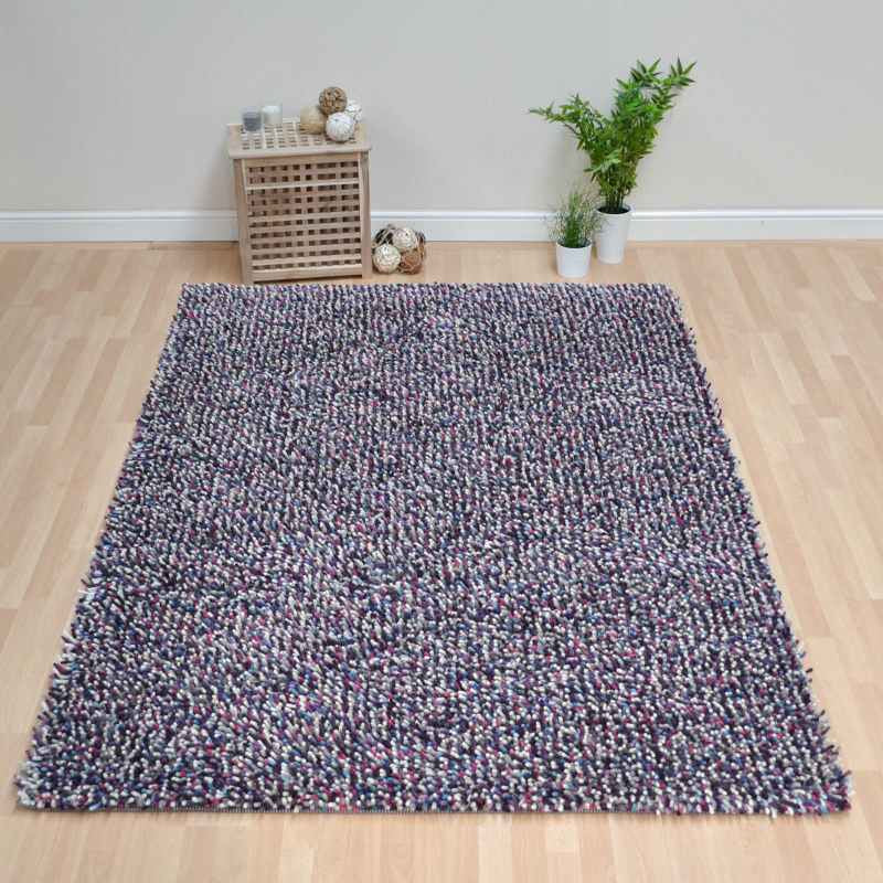 Brink and Campman Rocks Multi Shaggy Wool Rugs 70202