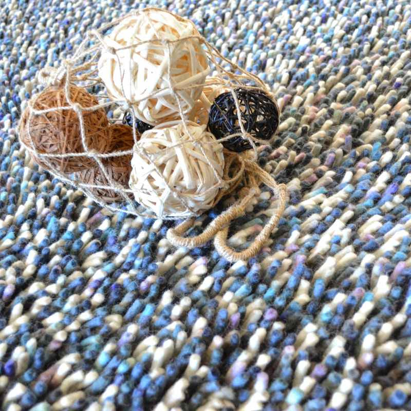 Brink and Campman Rocks Multi Shaggy Wool Rugs 70208
