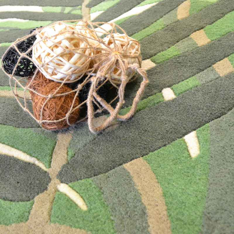 Sanderson Manila Botanical Wool Rugs 46407 in Green