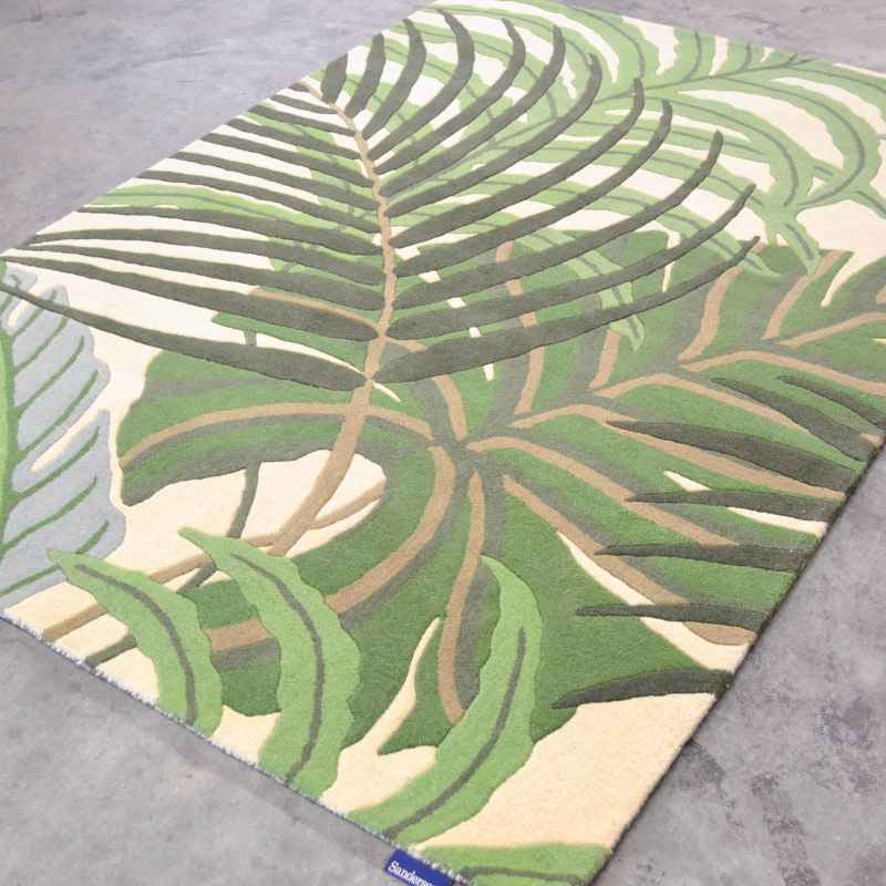 Sanderson Manila Botanical Wool Rugs 46407 in Green