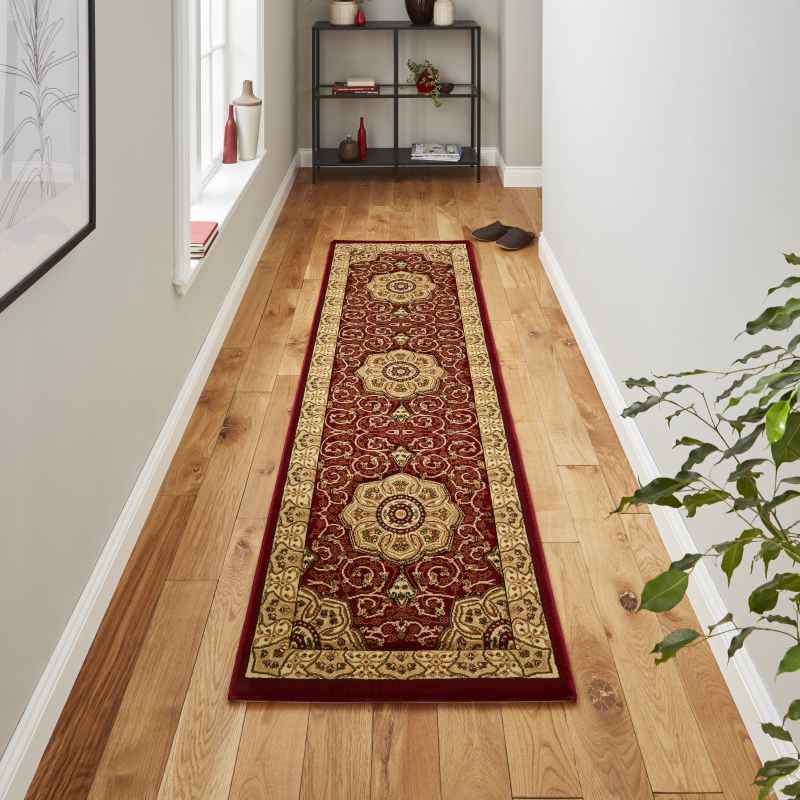 Heritage 4400 Hallway Runners in Red