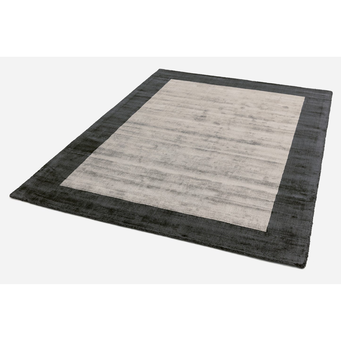 Blade Border Rugs in Charcoal and Silver