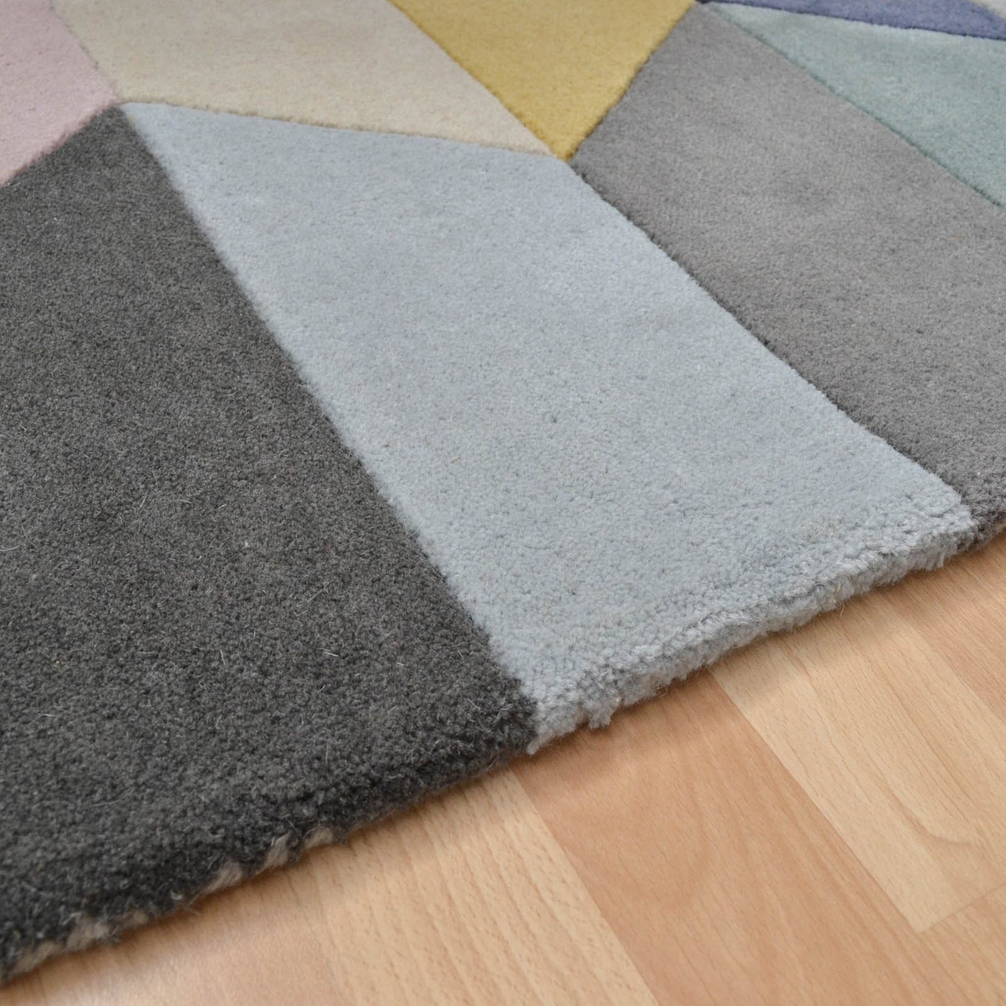 Funk Honeycomb Pastel Modern Wool Rugs