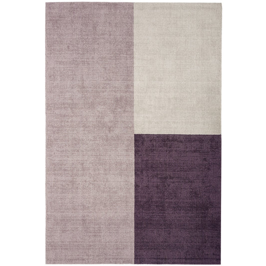 Blox Modern Geometric Wool Rugs in Heather Pink