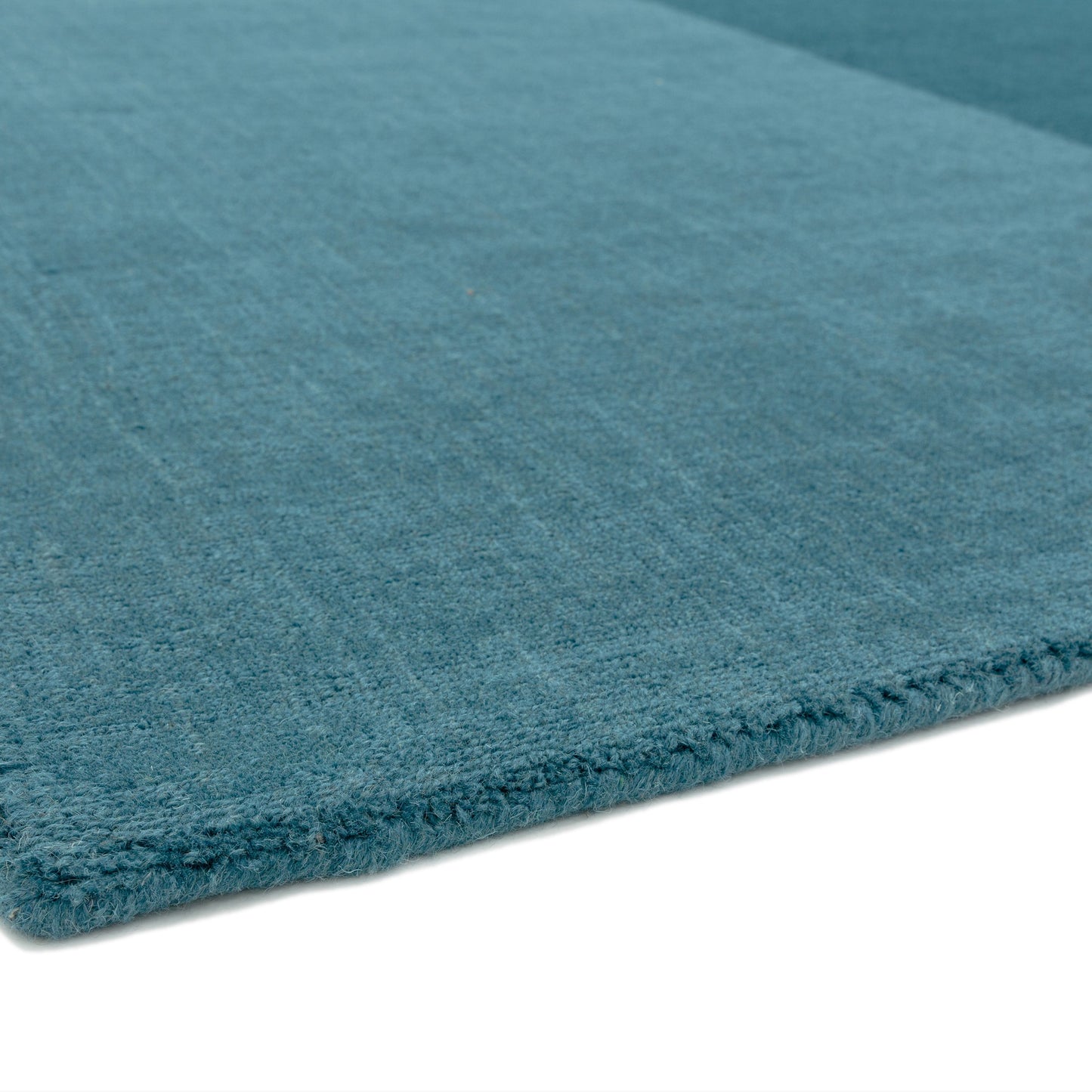 Blox Modern Geometric Wool Rugs in Teal blue
