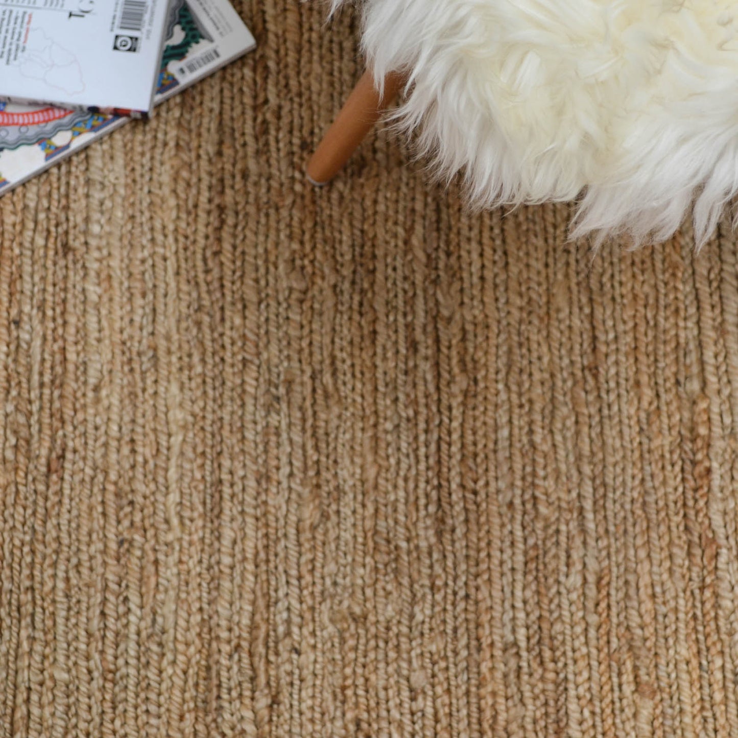 Jute Soumak Natural Woven Modern Rugs in Natural