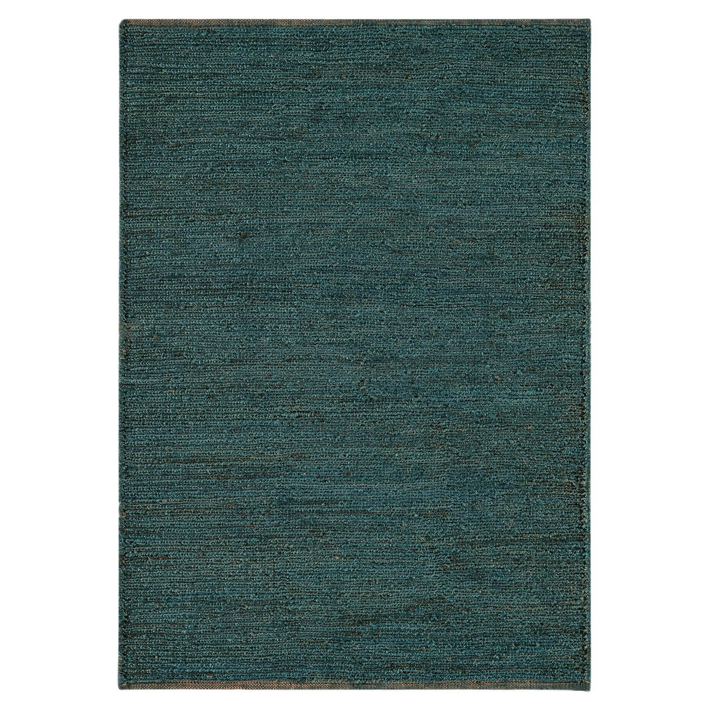 Jute Soumak Natural Woven Modern Rugs in Teal