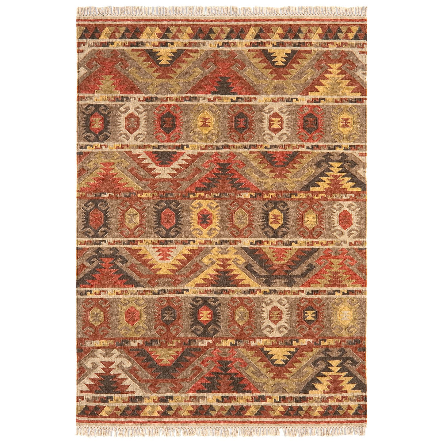Kelims KE06 Traditional Tribal Flatweave Rugs in Multi