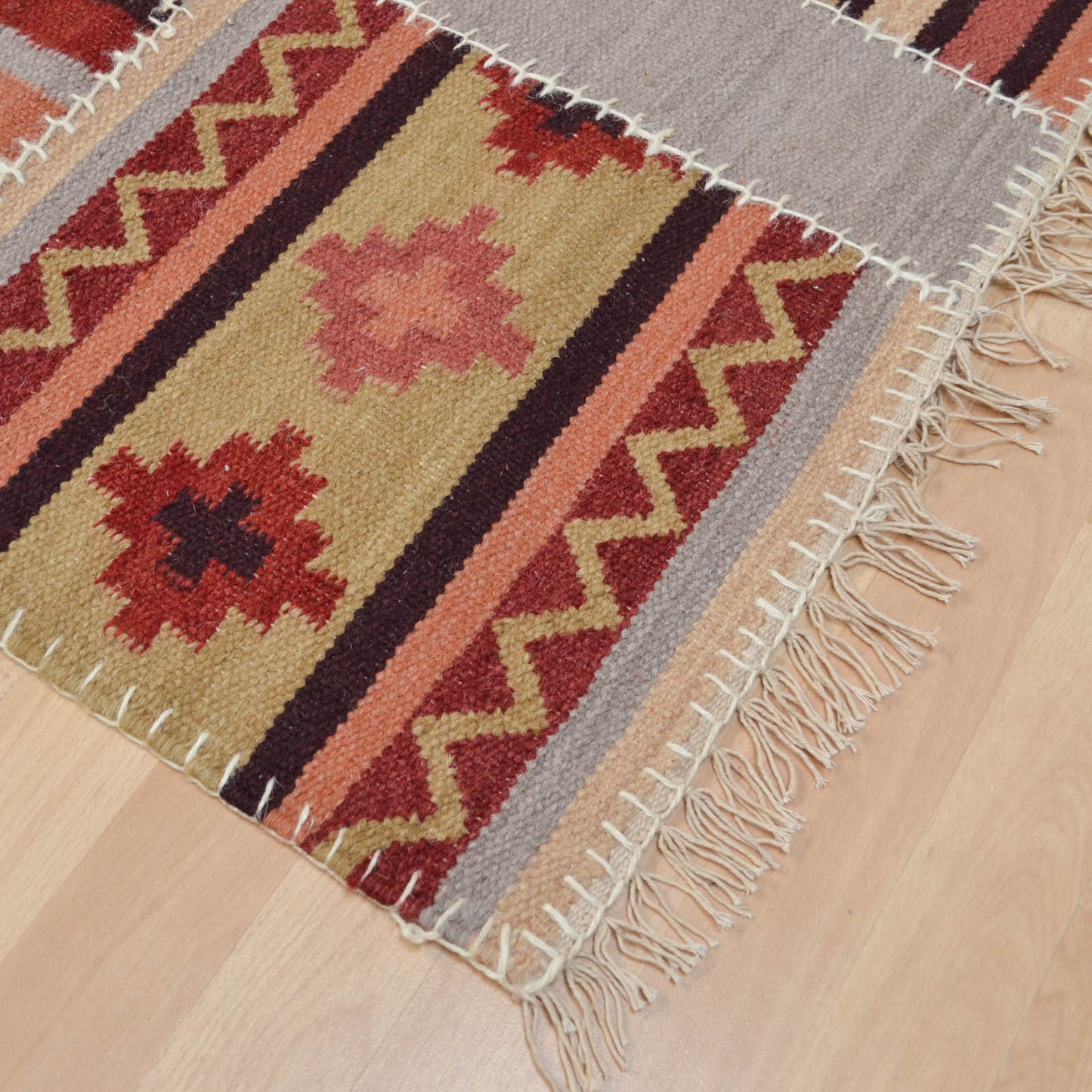 Kelims KP01 Tribal Patchwork Flatweave Rugs in Multi