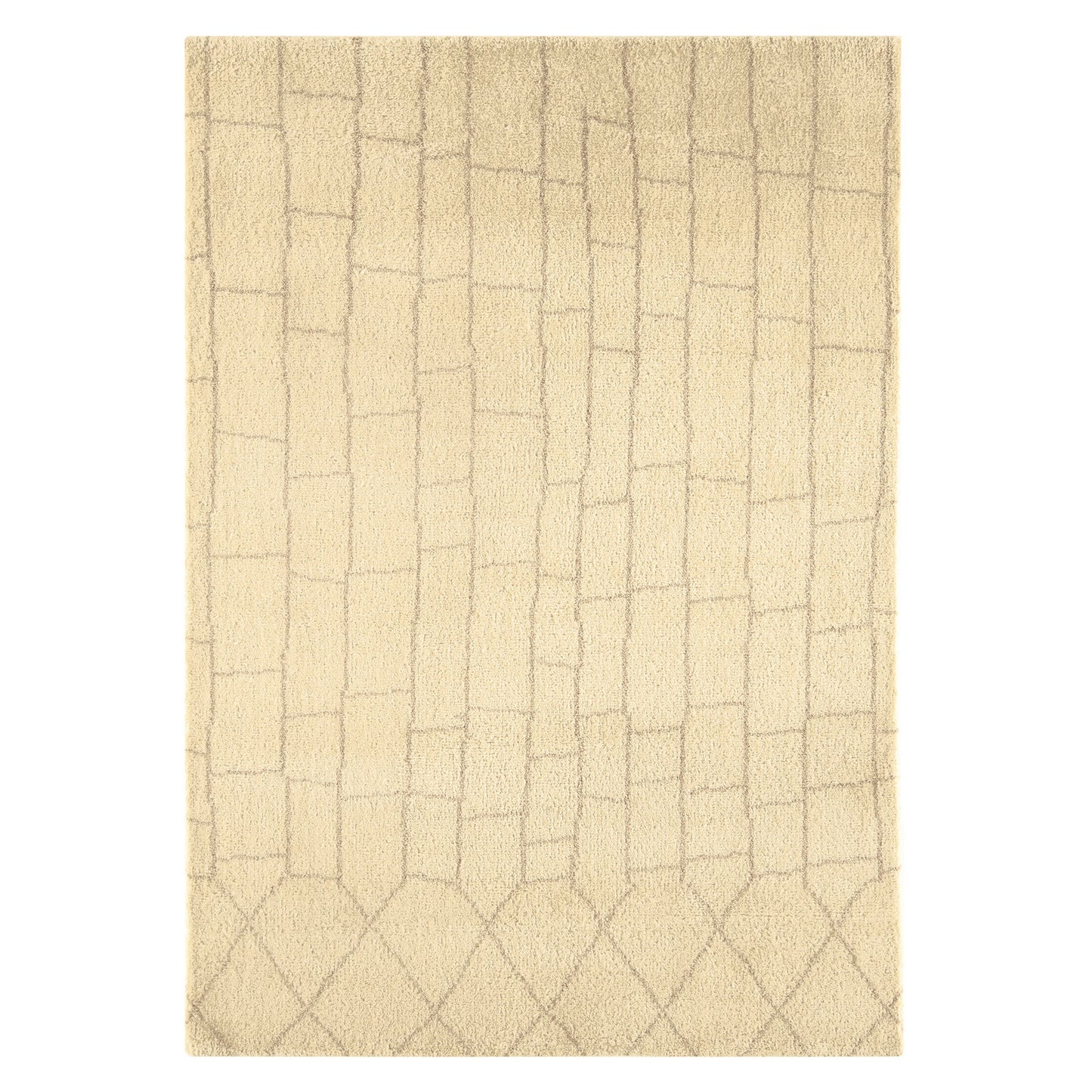 Amira Wool Rugs AM005 in Cream and Black Scandinavian Moroccan Design