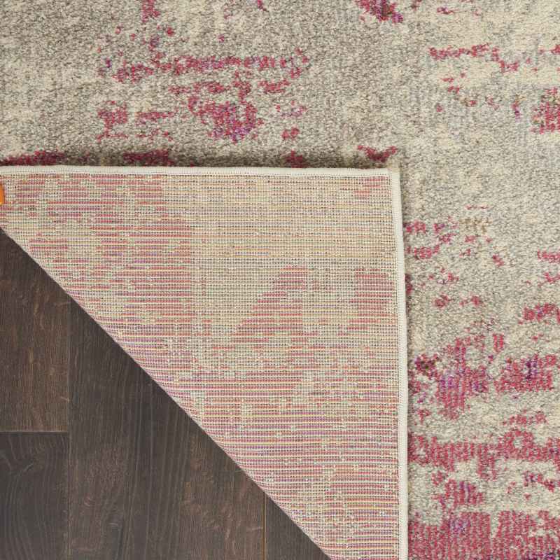 Celestial Modern Abstract Rugs CES02 in Ivory Pink by Nourison