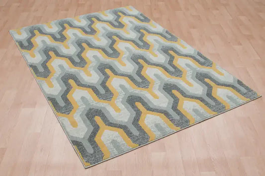 Asiatic nova nv14 yellow Grey, Yellow Living Room  Rug.