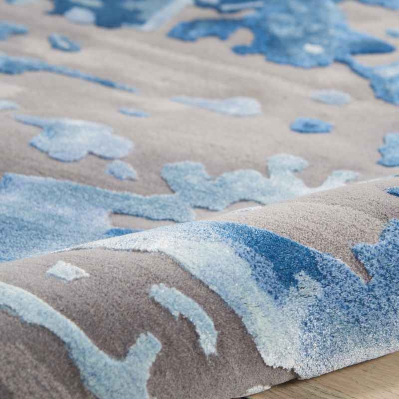 Prismatic Modern Abstract Rugs in PRS10 Blue Grey by Nourison