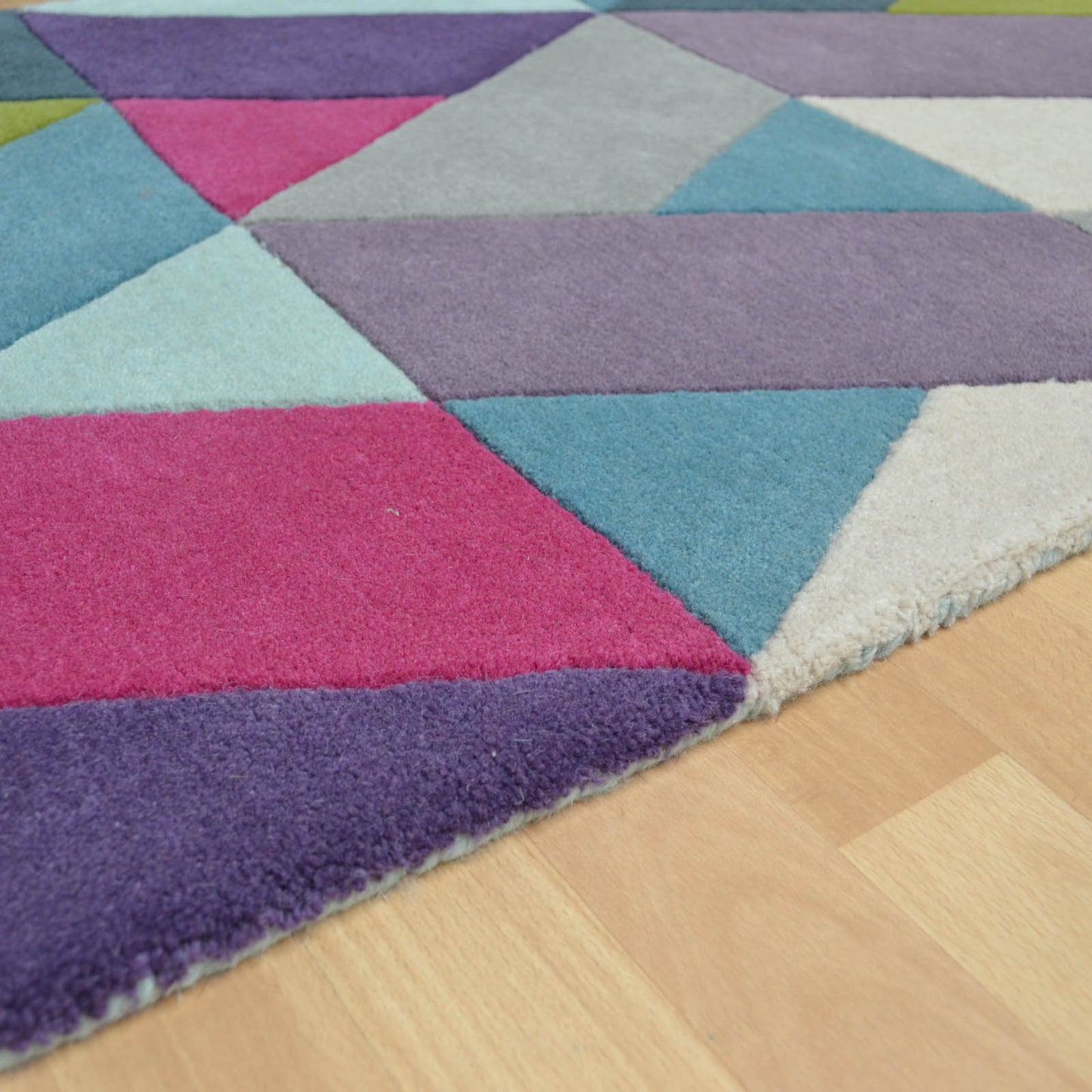 Funk Chevron Hallway Runners in Blue and Green