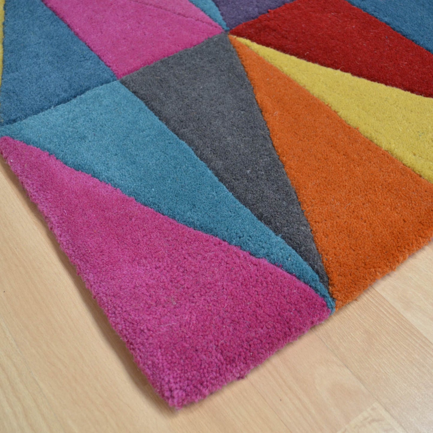 Funk Triangles Multi Coloured Hallway Runners