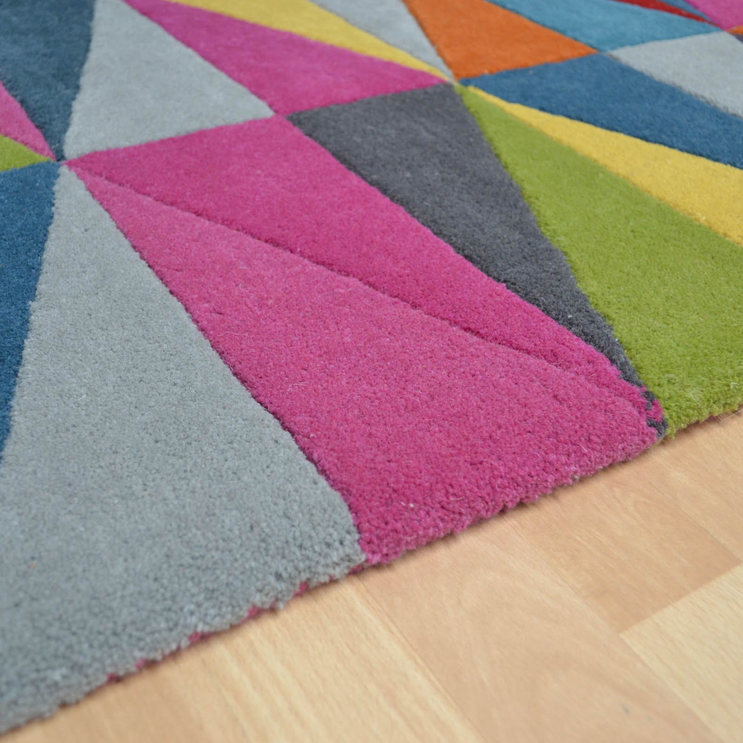 Funk Triangles Multi Coloured Hallway Runners