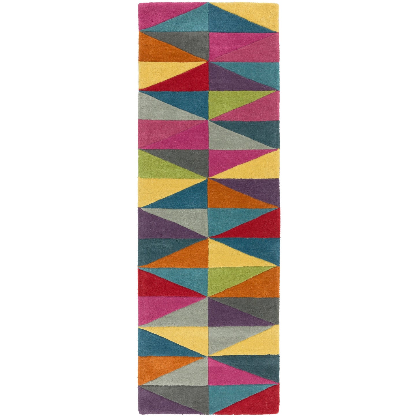 Funk Triangles Multi Coloured Hallway Runners