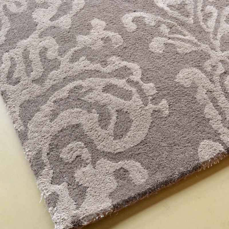 Riverside Damask Rugs 46700 in Mink by Sanderson