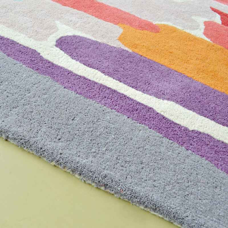 Trattino Rugs 44805 in Berry by Harlequin
