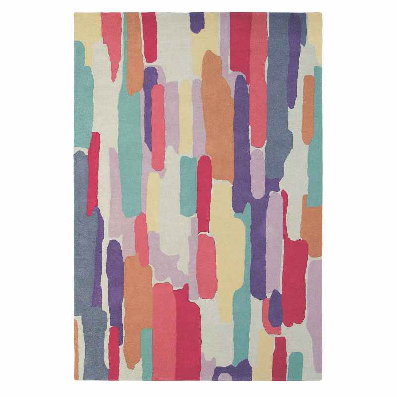 Trattino Rugs 44805 in Berry by Harlequin