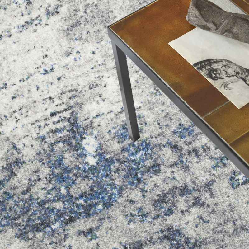 Woodstock Modern Abstract Rugs 6258 in Beige Blue