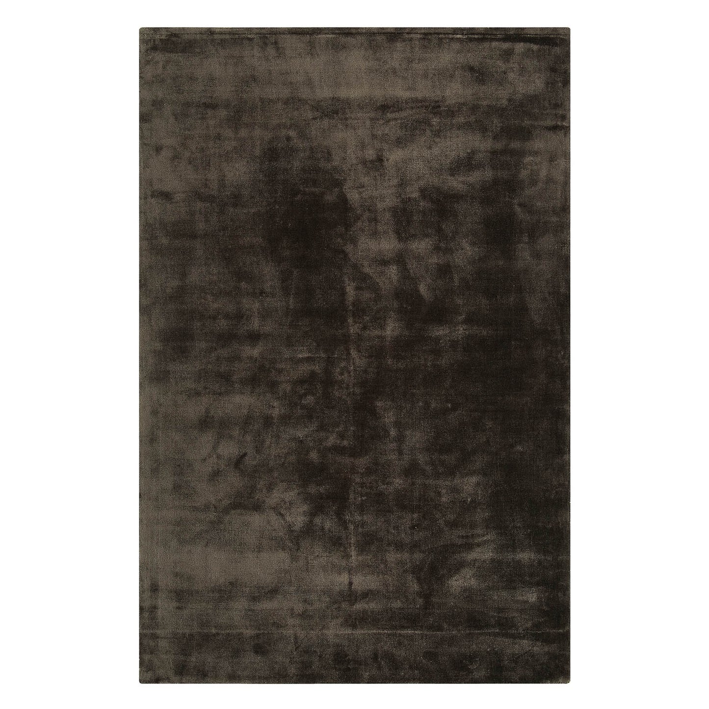 Katherine Carnaby Plain Chrome Designer Rug in Charcoal