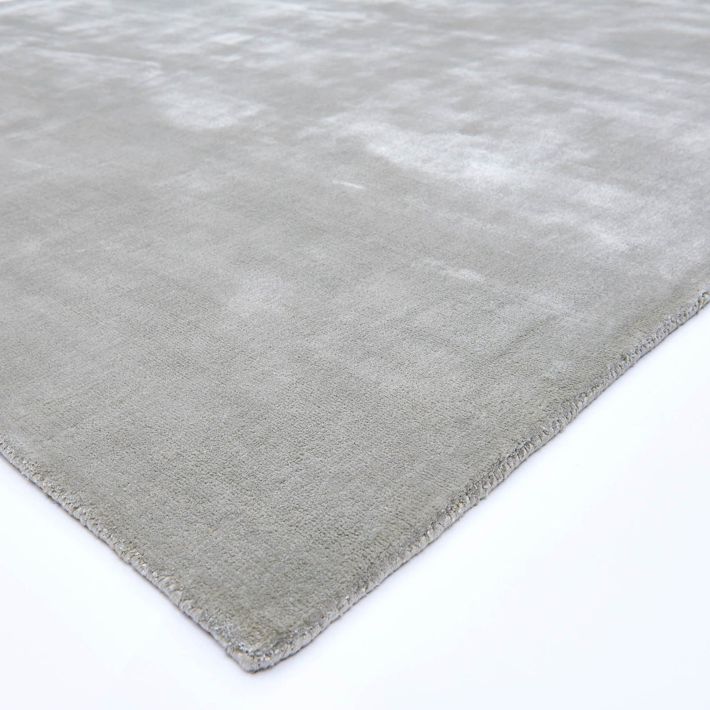 Katherine Carnaby Plain Chrome Designer Rug in Silver
