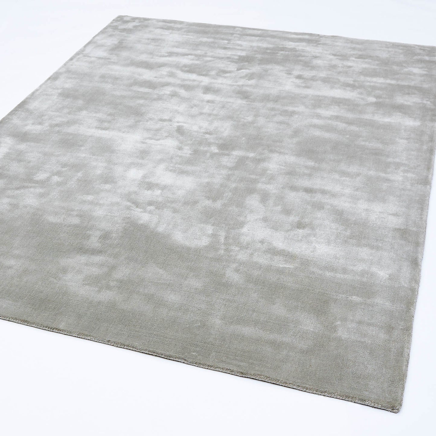 Katherine Carnaby Plain Chrome Designer Rug in Silver