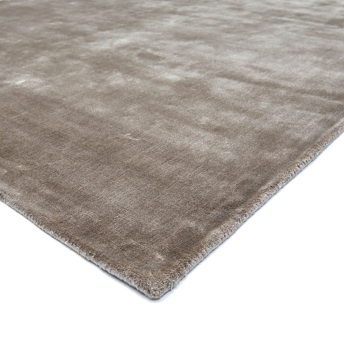 Katherine Carnaby Plain Chrome Designer Rug in Taupe