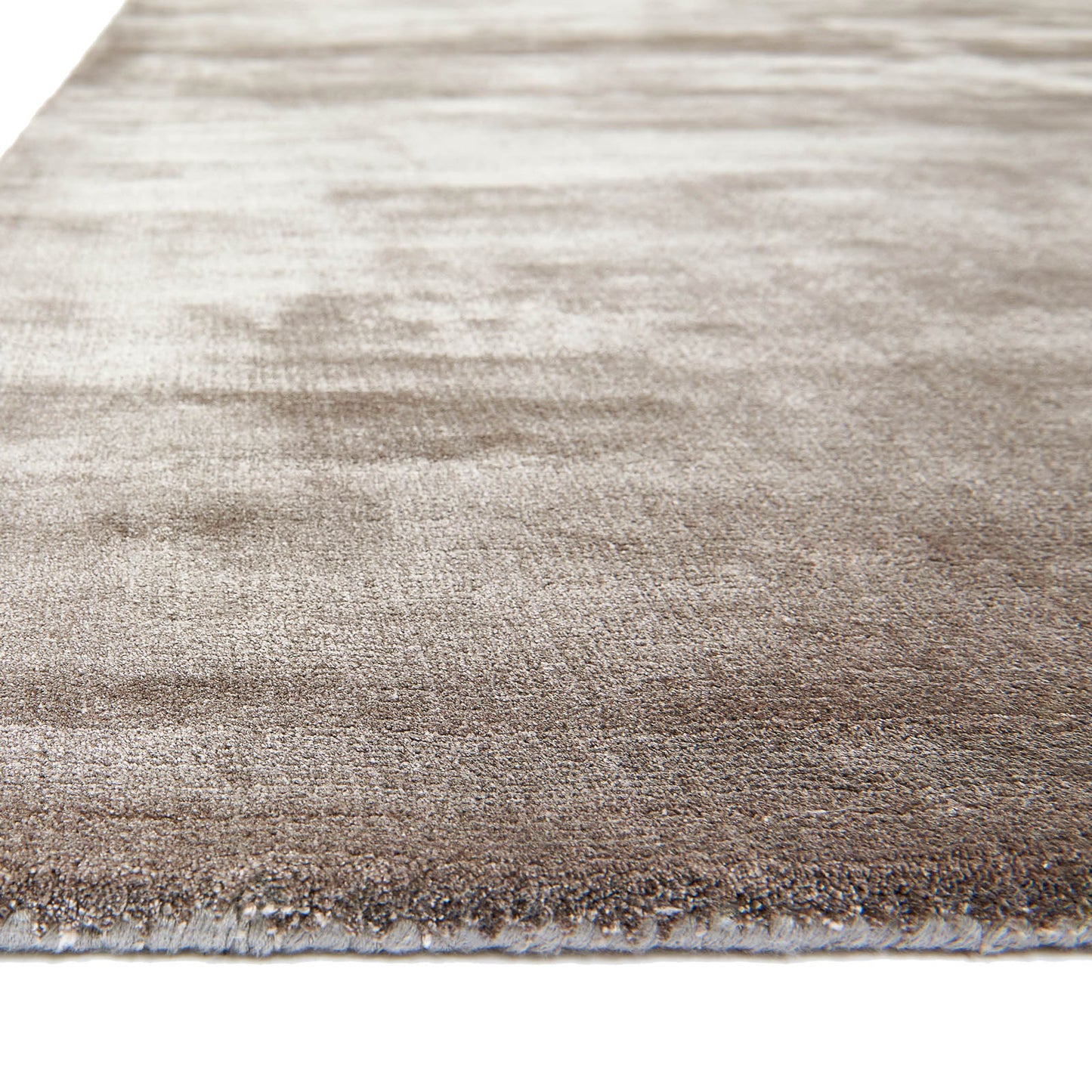Katherine Carnaby Plain Chrome Designer Rug in Taupe