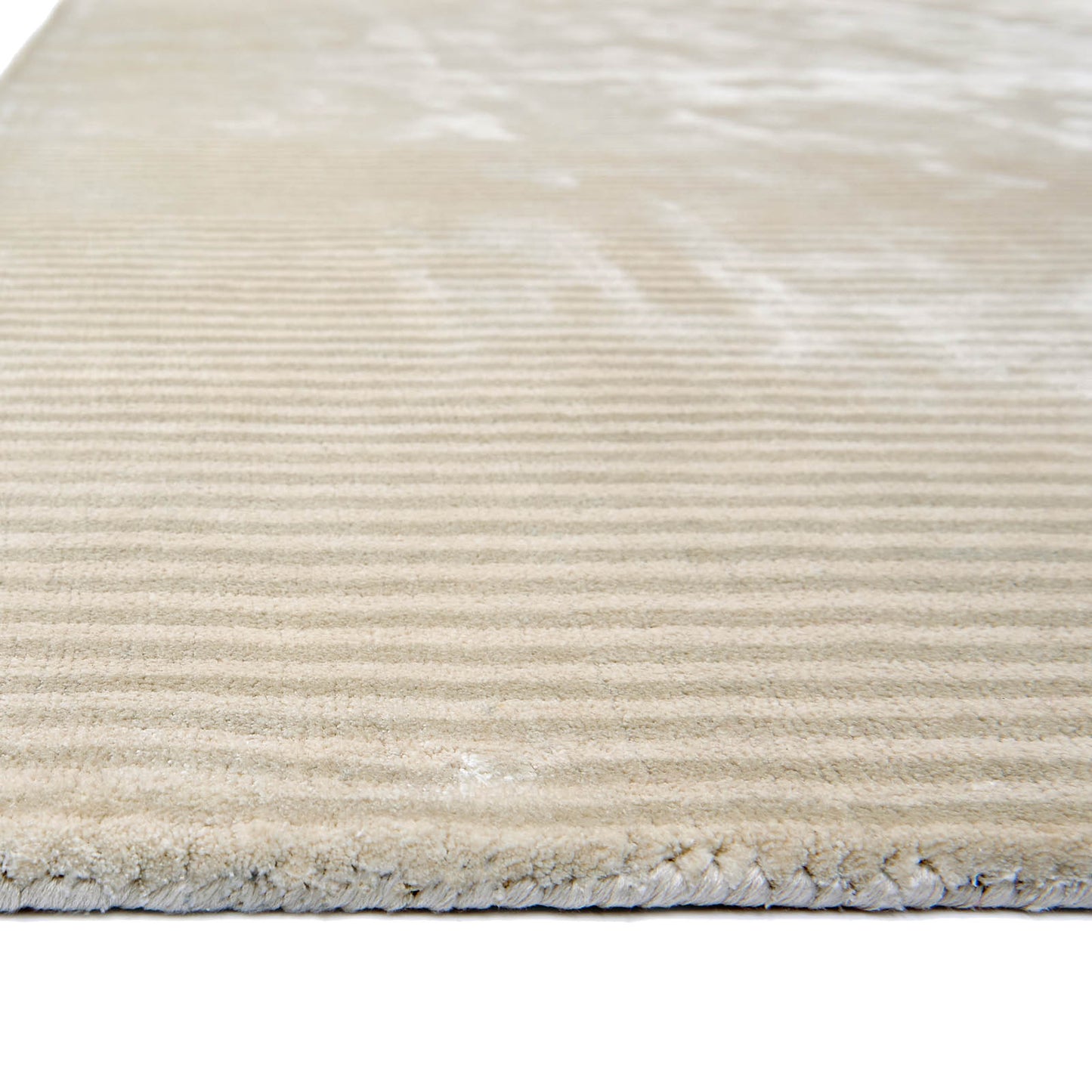 Katherine Carnaby Chrome Stripe Rug in Putty