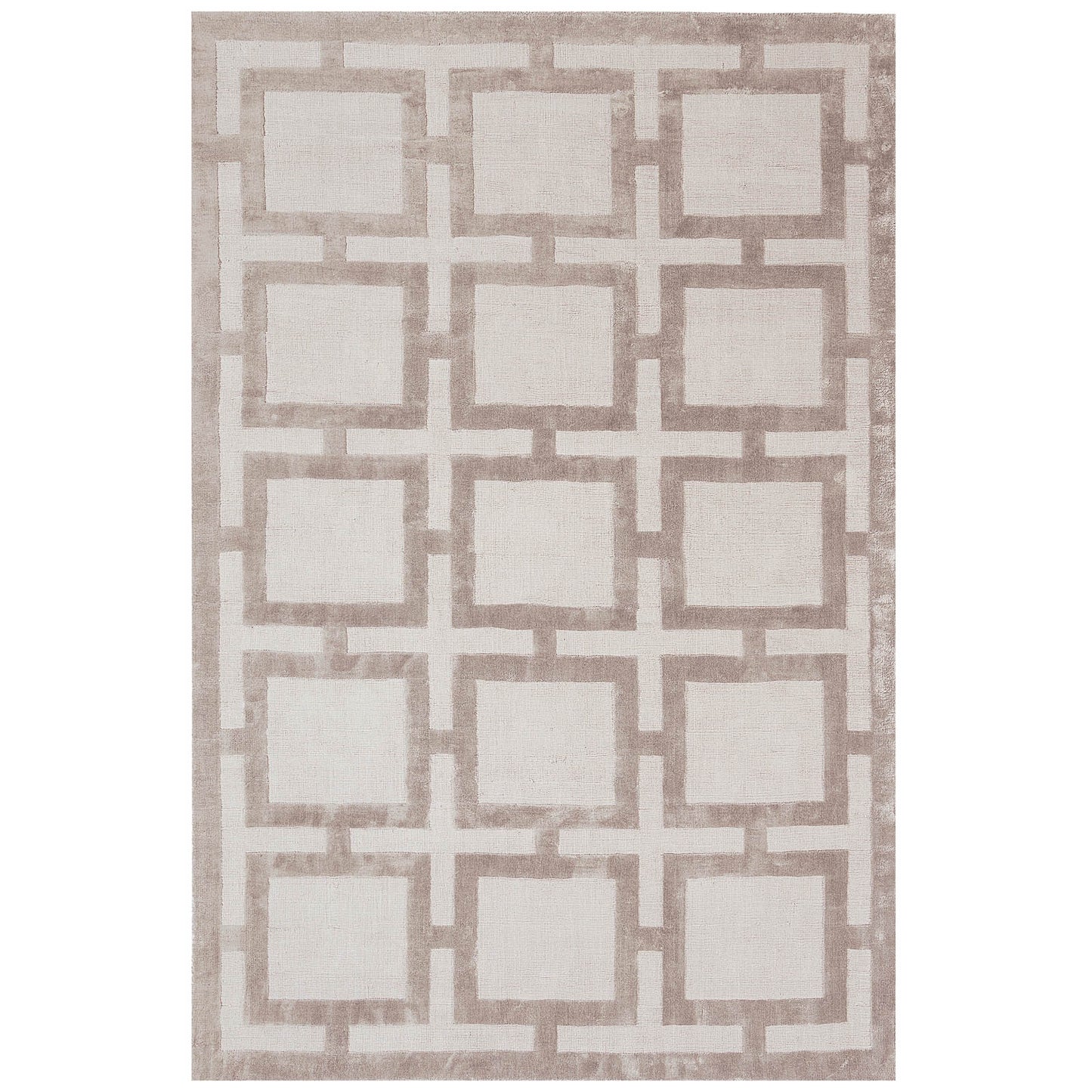 Katherine Carnaby Eaton Geometric Rugs in Biscuit Beige