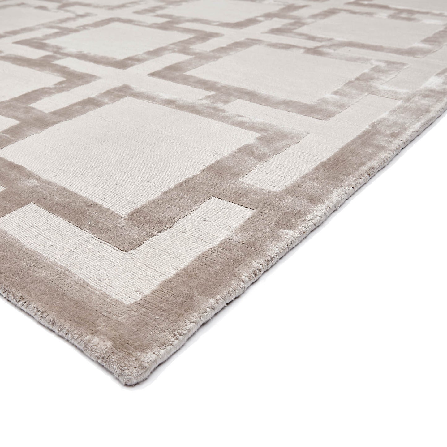 Katherine Carnaby Eaton Geometric Rugs in Biscuit Beige