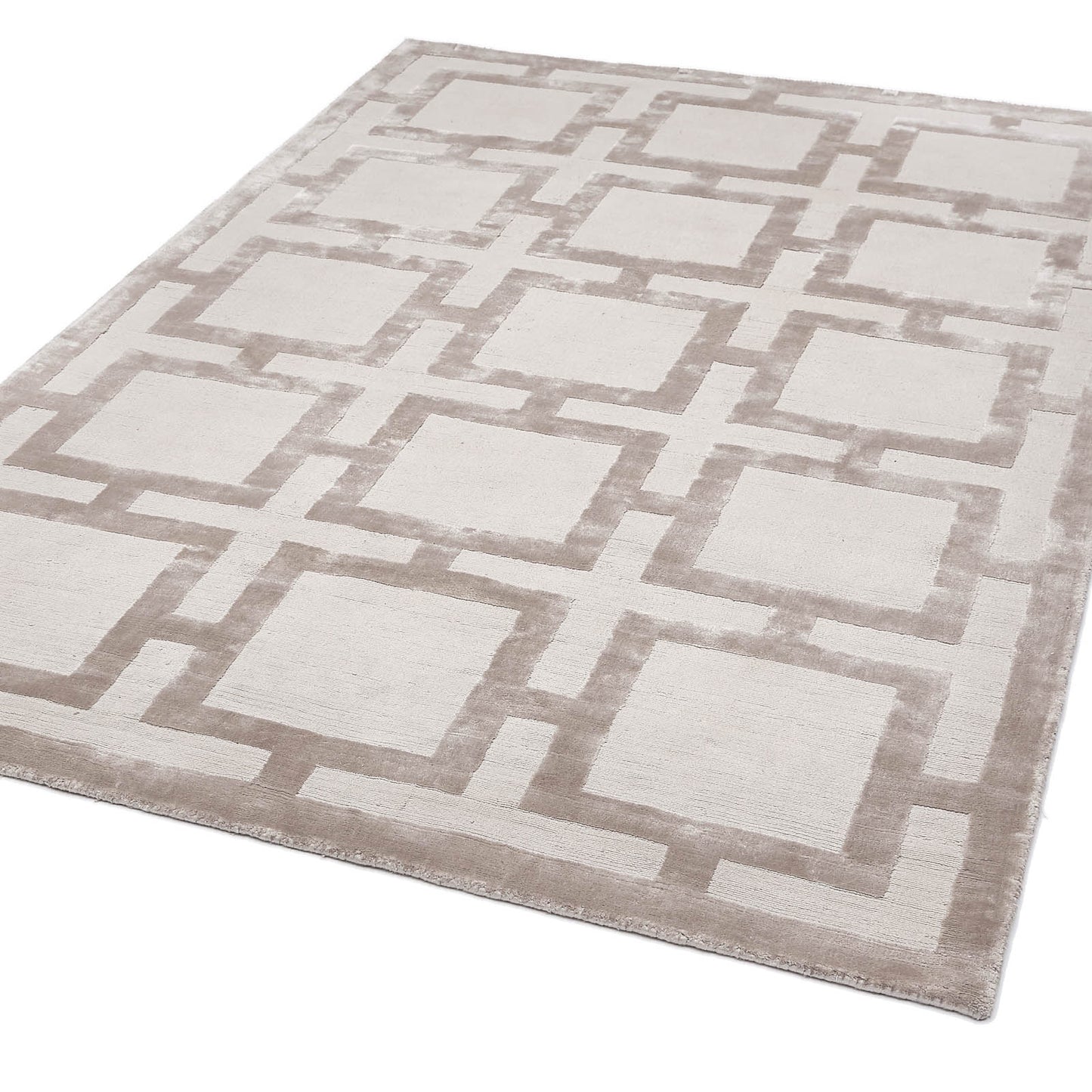 Katherine Carnaby Eaton Geometric Rugs in Biscuit Beige