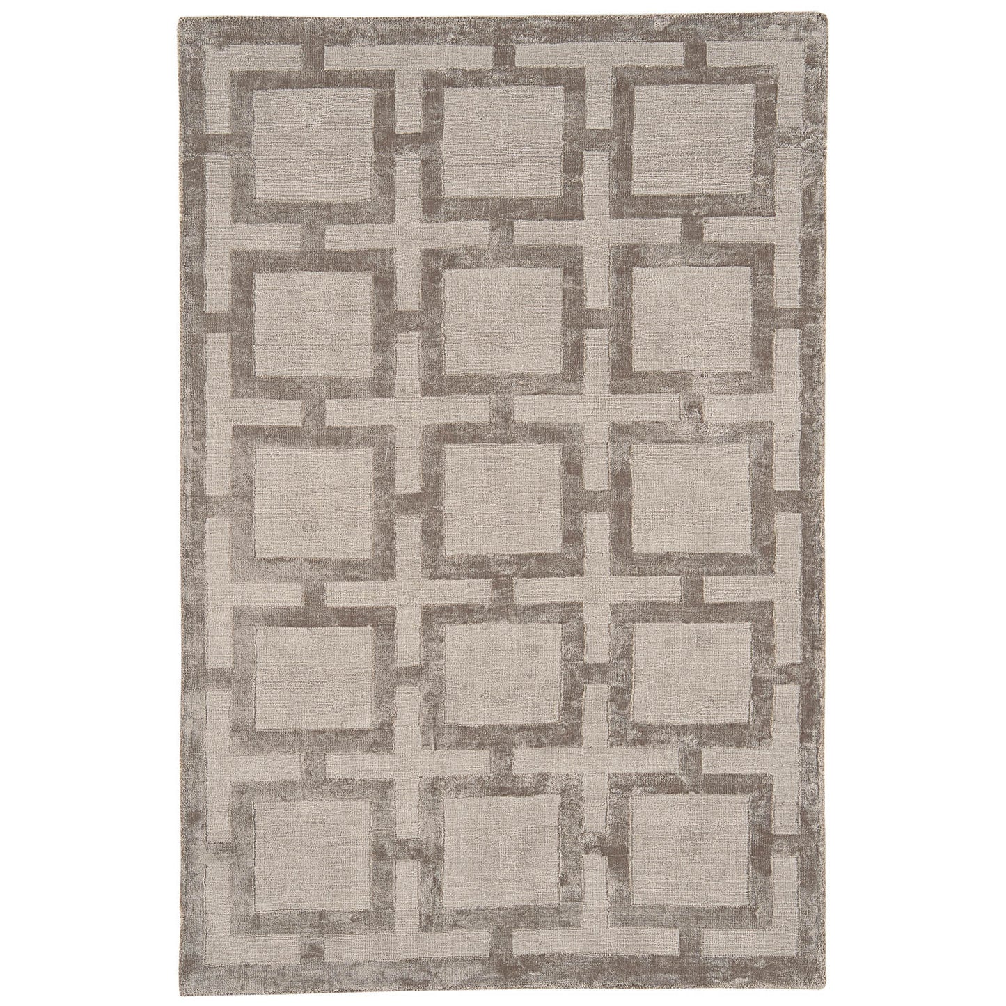 Katherine Carnaby Eaton Geometric Rugs in Mocha Brown