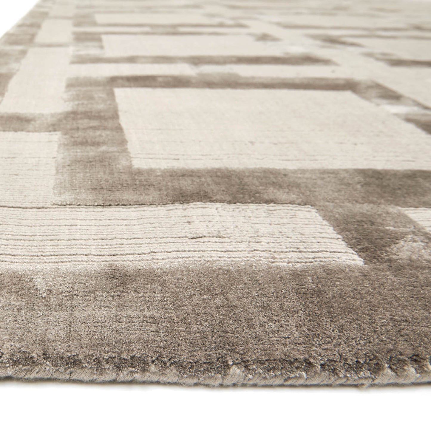 Katherine Carnaby Eaton Geometric Rugs in Mocha Brown