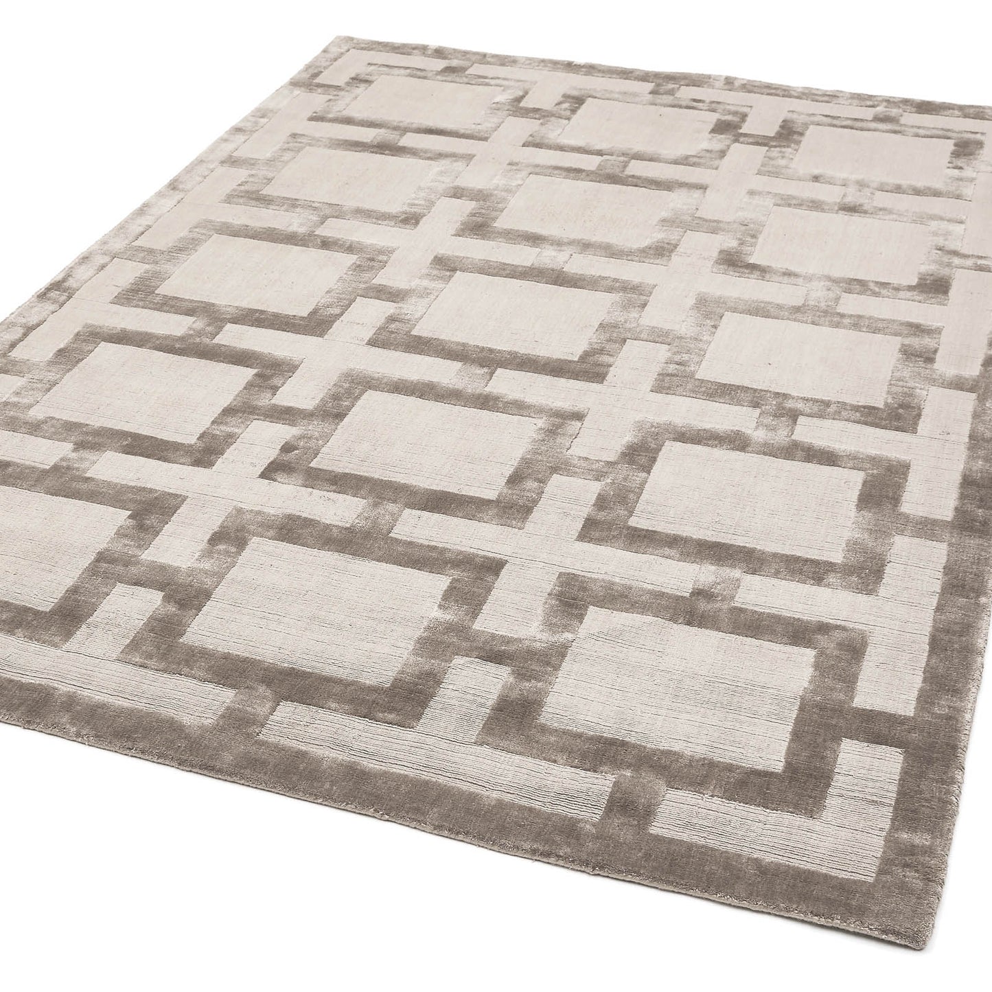 Katherine Carnaby Eaton Geometric Rugs in Mocha Brown