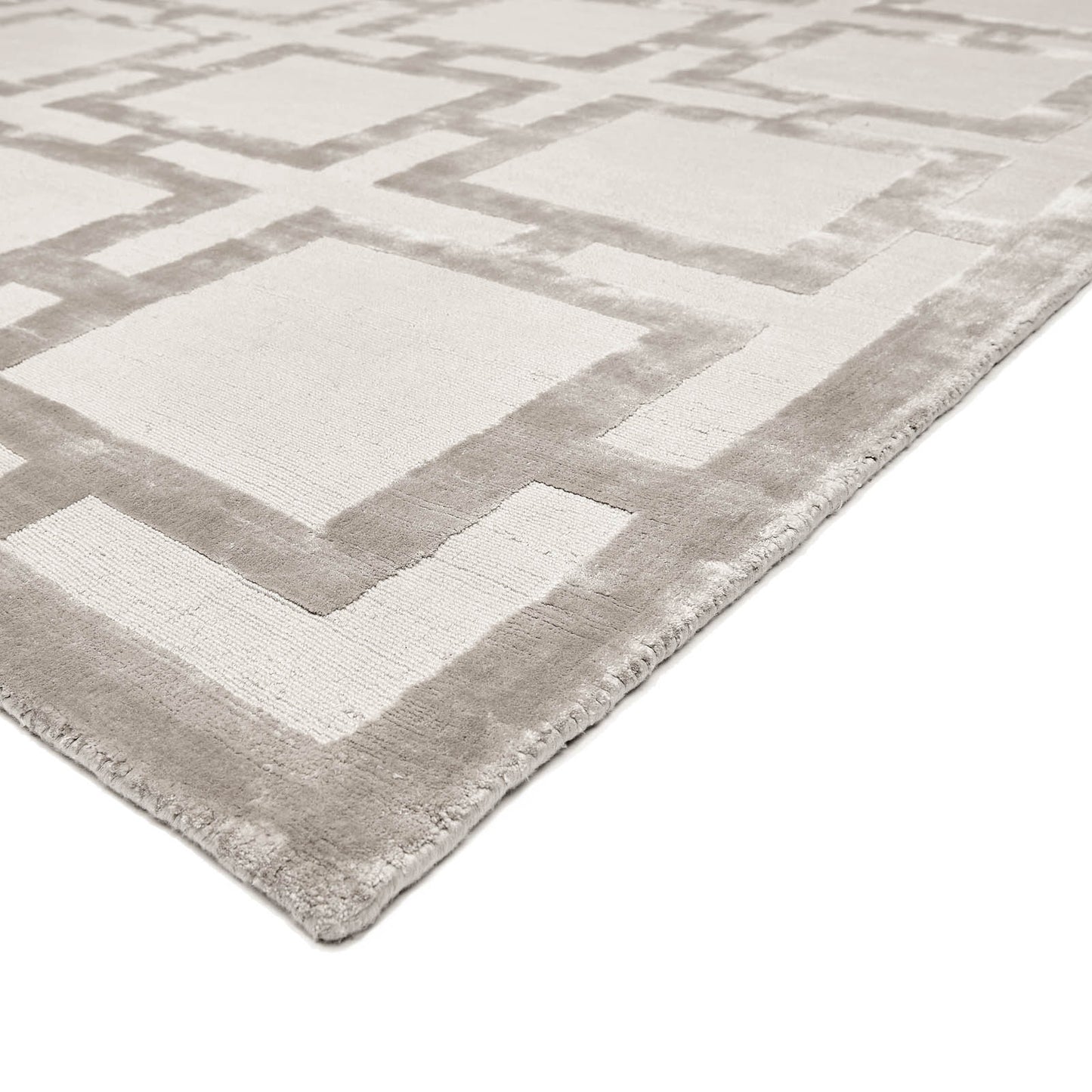 Katherine Carnaby Eaton Geometric Rugs in Silver Grey