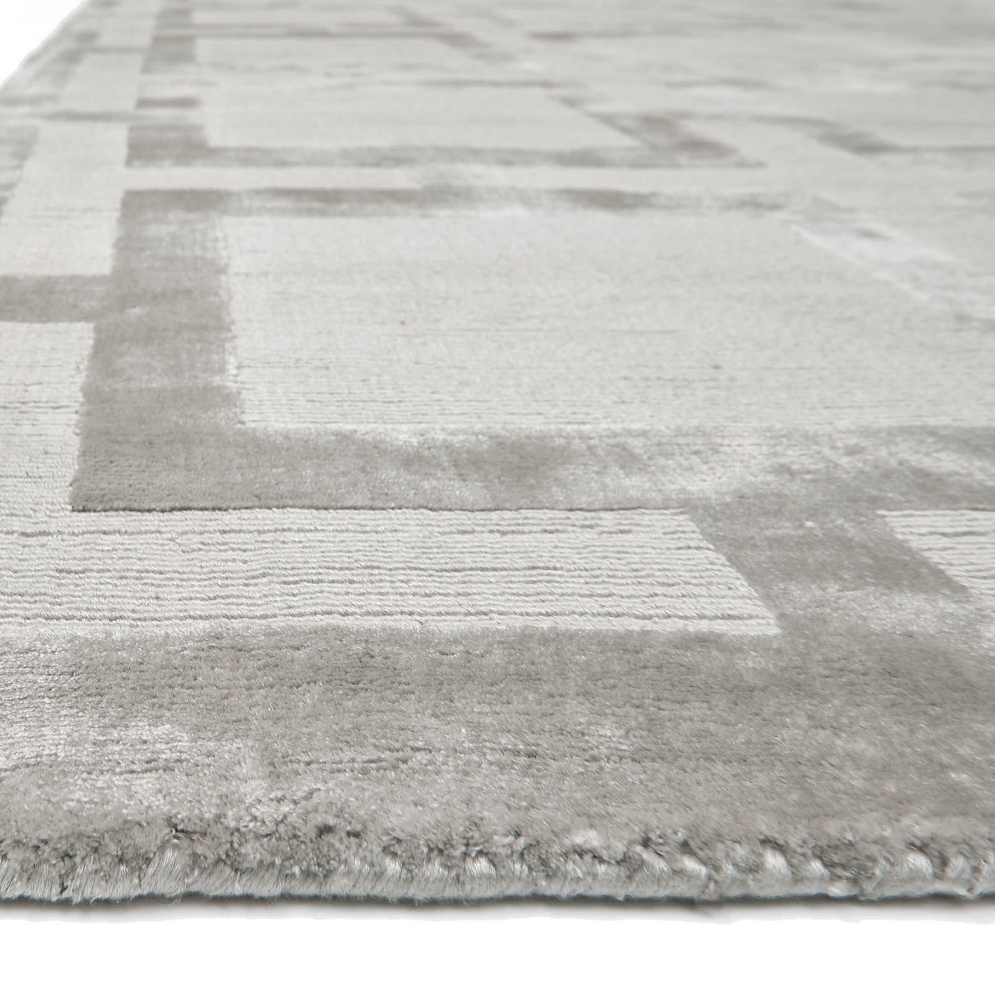 Katherine Carnaby Eaton Geometric Rugs in Silver Grey