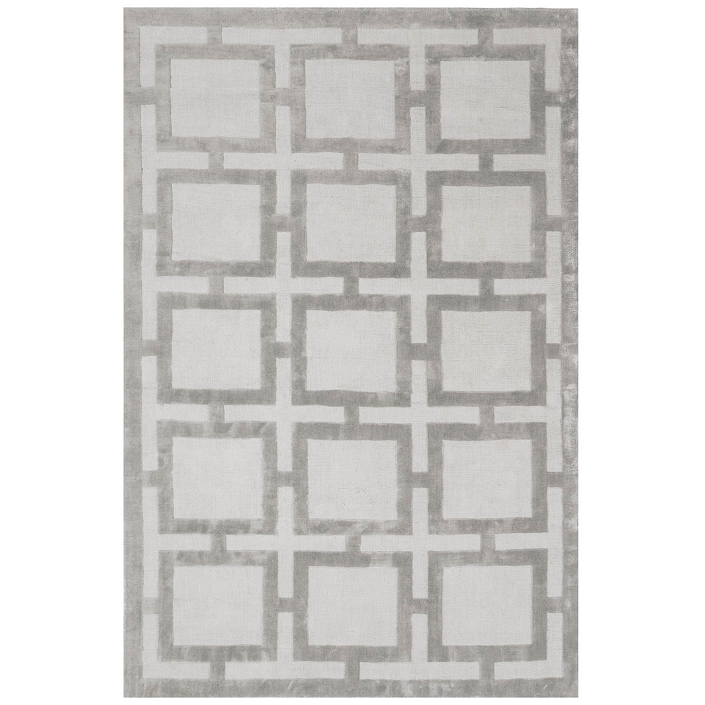 Katherine Carnaby Eaton Geometric Rugs in Silver Grey