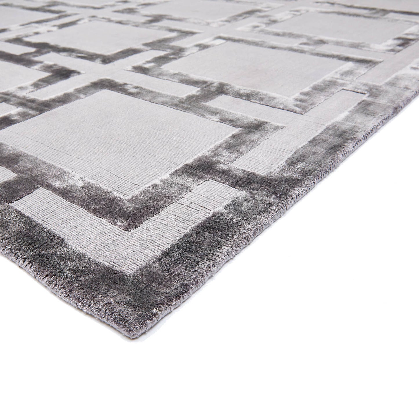 Katherine Carnaby Eaton Geometric Rugs in Steel Grey