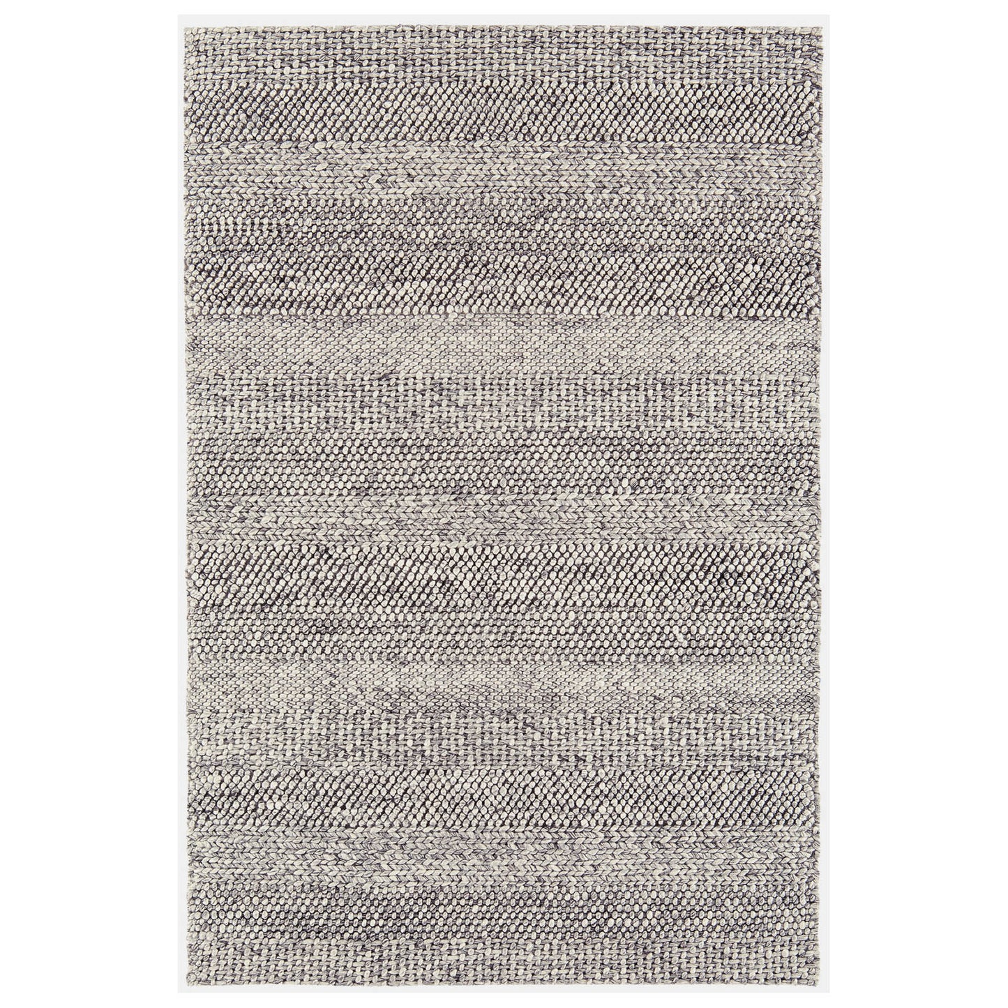 Katherine Carnaby CS07 Modern Designer Rugs in Grey Marl Stripe