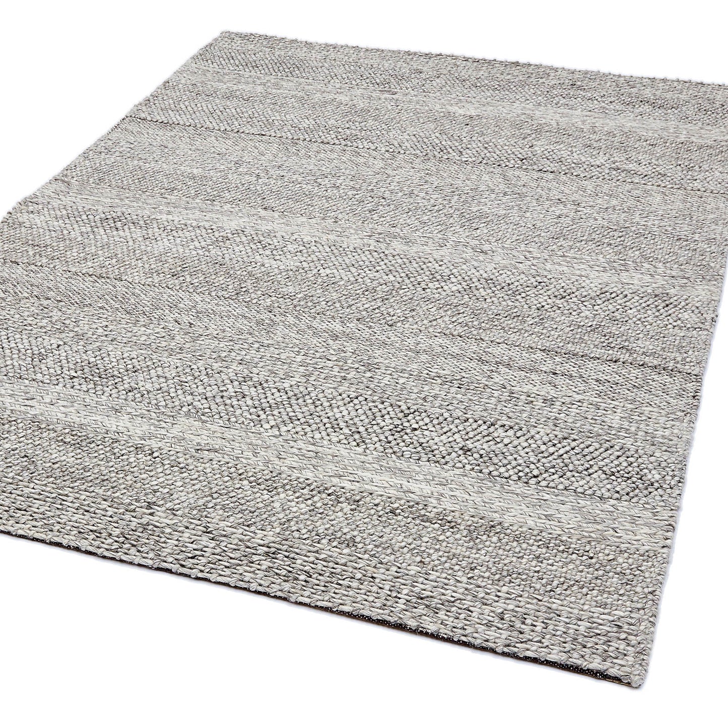 Katherine Carnaby CS07 Modern Designer Rugs in Grey Marl Stripe