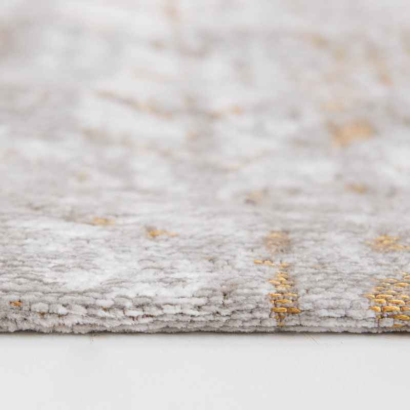 Louis De Poortere Mad Men Jacobs Ladder Indoor Outdoor Rug 8928 in Central Yellow