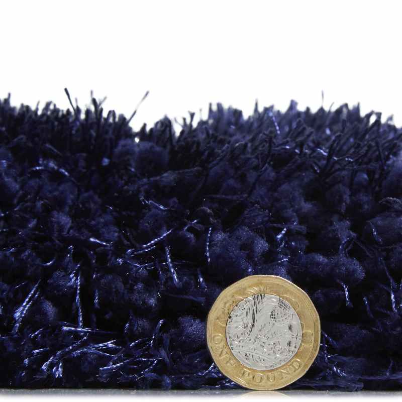 Montana Shaggy Rugs in Dark Navy