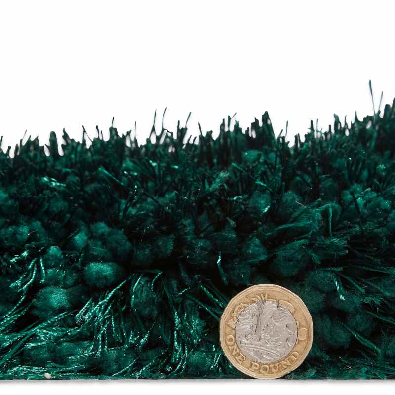 Montana Shaggy Rugs in Jewel Green