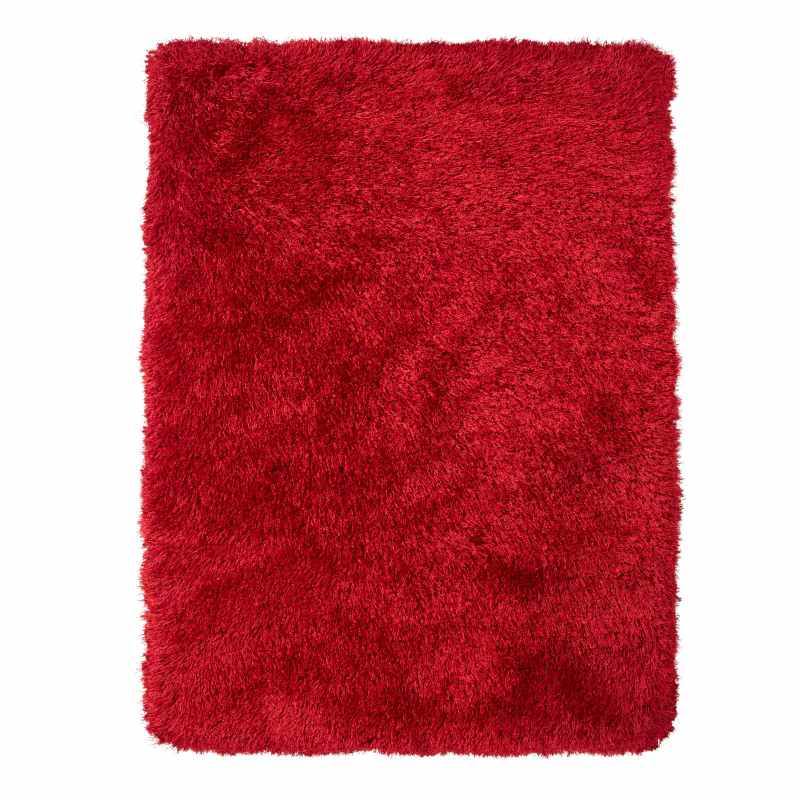 Montana Shaggy Rugs in Red