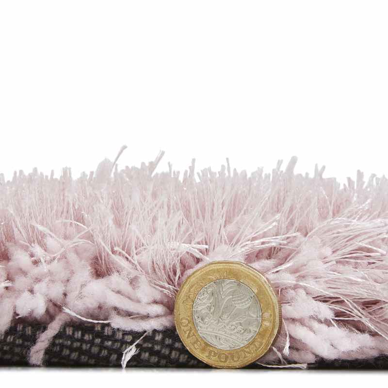 Noble House 5858 Shaggy Pebble Rugs in Grey Rose