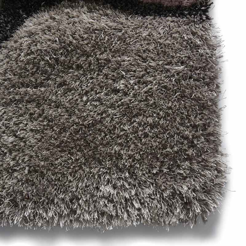 Noble House 5858 Shaggy Pebble Rugs in Grey Rose