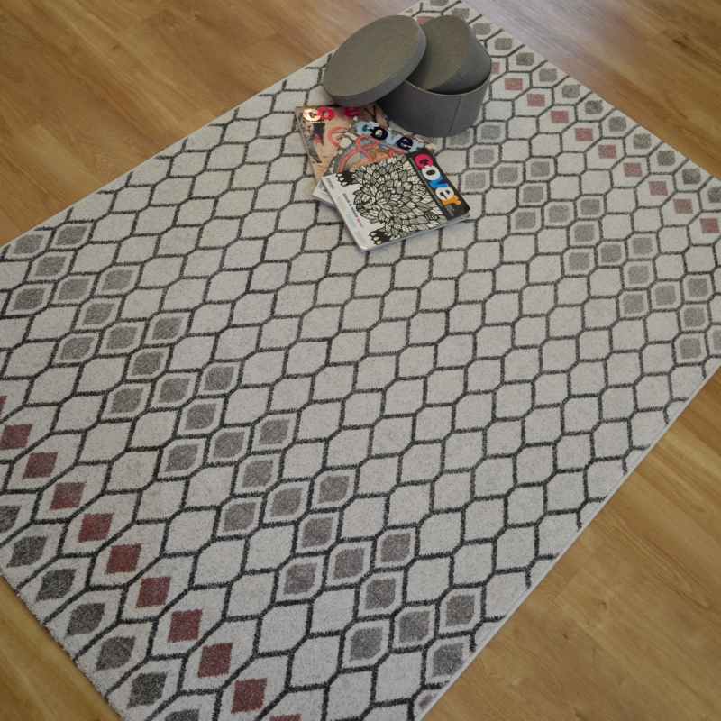 Liberty Geometric Rugs 34001 6111 in Pink